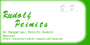 rudolf peinits business card